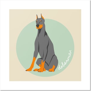 Doberman Pinscher Dobie Lover Gift Dog Breed Pet Lover Puppy T-Shirt Posters and Art